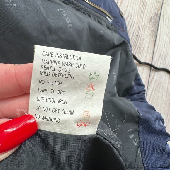 Vintage Ossi Skiwear Hooded‎ Snow Jacket Men's Size Medium Blue/Brown - Picture 15 of 16